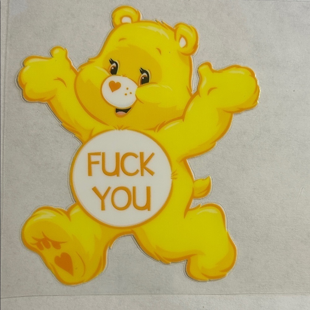 Swear Bear Large F* You Cup Decal 128